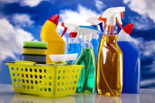 Local Bermondsey cleaners maintaining a business reception area